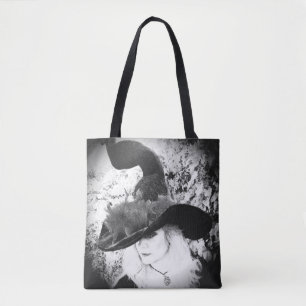Unverschämte Schwarzweiss-Hexe Wiccan heidnische Tasche