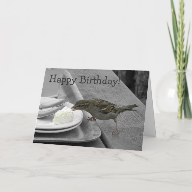 Unverschämte Spatzen-Karte Karte (Vorderseite)