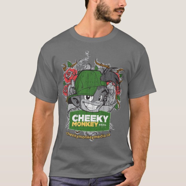 Unverschämter Affe - Grau T-Shirt (Vorderseite)
