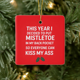 Unverschämter Weihnachten Lustiger Noel Witziger W Keramikornament