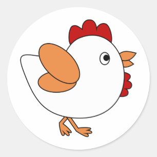 Unverschämtes Huhn Runder Aufkleber