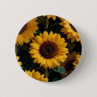 Unverwechselbare Sonnenblumen-Brosche Button