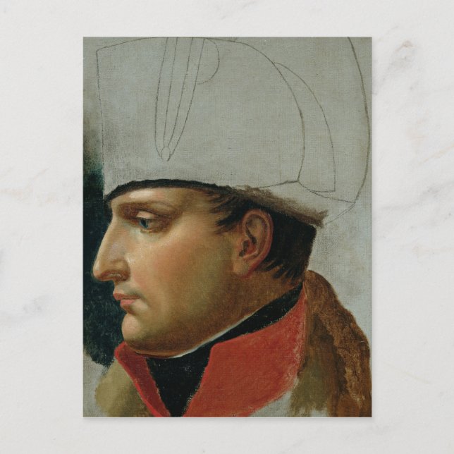 Unvollendetes Portrait von Napoleon I Postkarte (Vorderseite)
