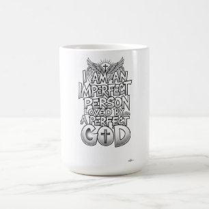 Unvollkommener Mensch Perfekter Gott Langarmshirt Kaffeetasse