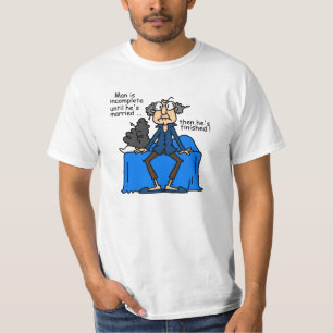 Unvollständiger dann fertiger Heirat-Spaß T-Shirt