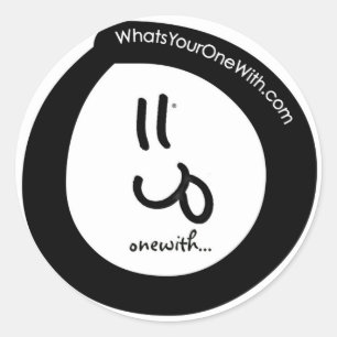 unvollständiges, sorgloses, wunderliches "O" Runder Aufkleber