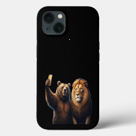 Unwahrscheinliche Freunde: Bären & Löwen Selfie Ha Case-Mate iPhone Hülle