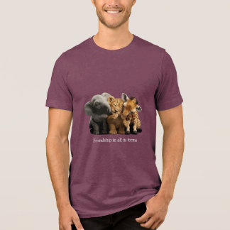Unwahrscheinliche Freunde Elefant, Löwe & Giraffe Tri-Blend Shirt
