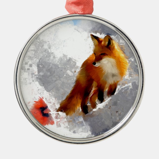 Unwahrscheinliche Freunde Silbernes Ornament (Vorne)