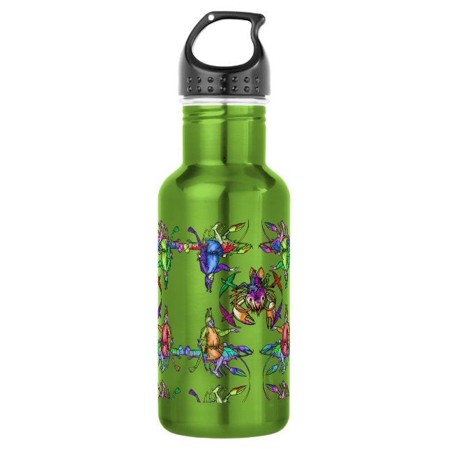 Unwahrscheinlicher Hummer Edelstahlflasche (Vorderseite)