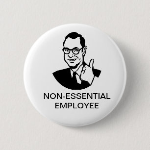Unwesentlicher Angestellt-Knopf Button