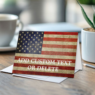 Unwetterte, beängstigende amerikanische Flagge Karte
