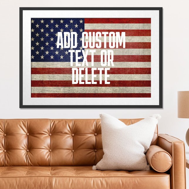 Unwetterte, beängstigende amerikanische Flagge Poster (Patriotic Poster)