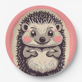 Unwiderstehlich Niedlicher Igel Hedgie Pappteller