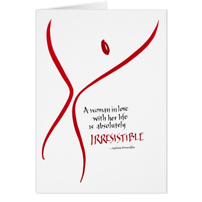 Unwiderstehliche Frau - Karte (Vorne)