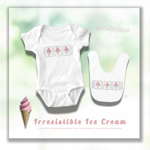 Unwiderstehlicher Eiscreme Bodysuit von Adiela Ako Baby Strampler