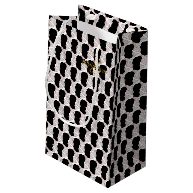 Unwiderstehliches Eiscreme Geschenktasche Kleine Geschenktüte (Rückseite Schrägansicht)