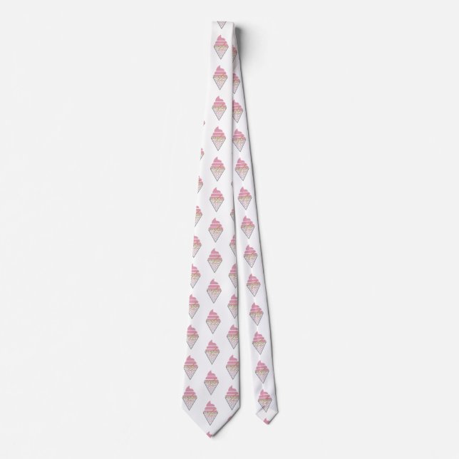 Unwiderstehliches Eiscreme Neck Tie von Adiela Ako Krawatte (Vorderseite)