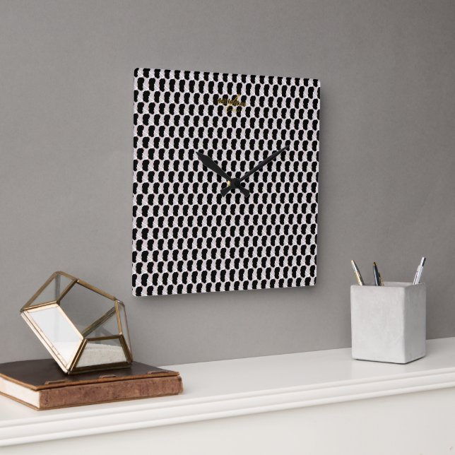 Unwiderstehliches Eiscreme Schmelz Sprinkles Wall  Quadratische Wanduhr (Büro)