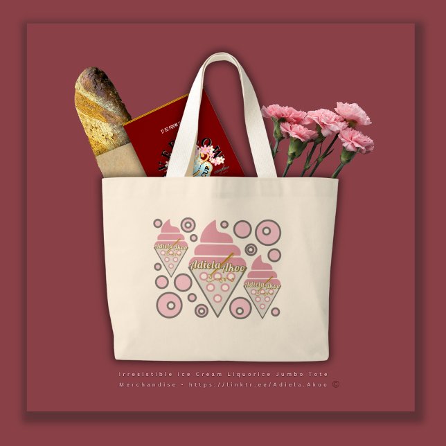 Unwiderstehliches Eiscreme Tasche von Poet Adiela  (Irresistible Ice Cream Jumbo Tote by Poet Adiela Akoo. SHOP my store for fab finds & gr8t gift ideas)