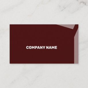 Unwirkliche Bordeaux Corporate Flat Shapes Visitenkarte