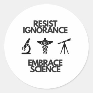 Unwissenheit im Umgang mit den wissenschaftlichen Runder Aufkleber