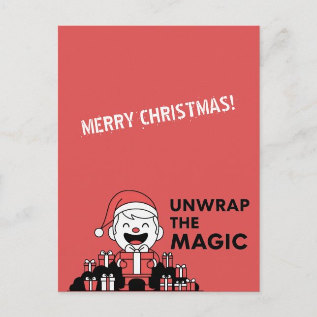 Unwrap the Magic Christmas Postkarte (Vorderseite)