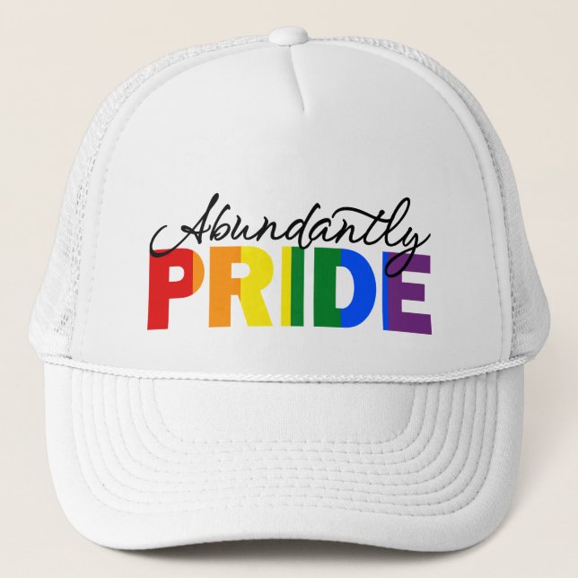 Unzählige Pride Rainbow Gay Proud Trucker Hat Truckerkappe (Vorderseite)