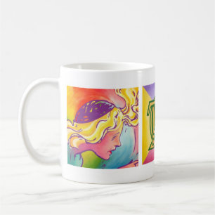 Unze-Kaffee-Tasse - Unze mit vielfarbigem u. Kaffeetasse