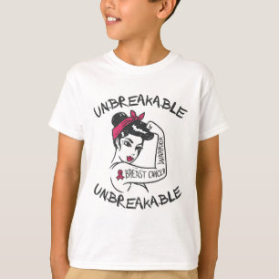 Unzerbrechlich rosa Brustkrebs - Krieger-Überleben T-Shirt