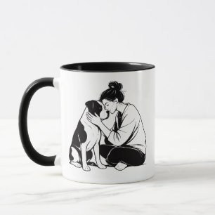 Unzerbrechliche Bindung zwischen Hund und Mensch Tasse