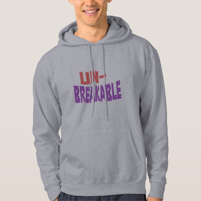 Unzerbrechliche Bold- und Resilient-Typografie Hoodie (Vorderseite)