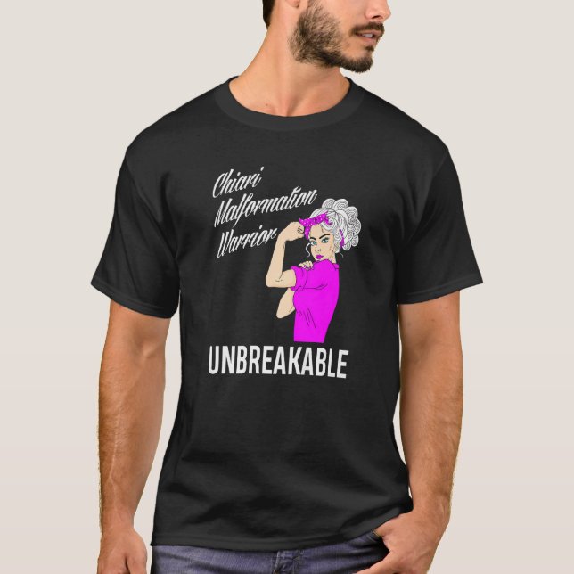 Unzerbrechliche Chiari Malformation Bewusstsein T-Shirt (Vorderseite)