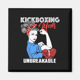 Unzerbrechliche Kickbox-Mutter-Geschenk Magnet