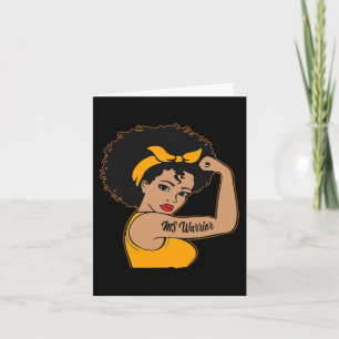 Unzerbrechliche Multiple Sklerose Afro Black Karte