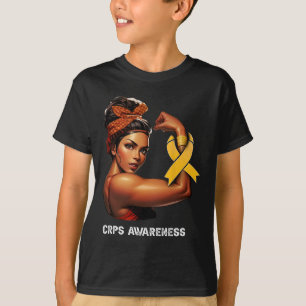 Unzerbrechliches Afro Girl CRPS-Bewusstsein T-Shirt