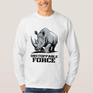 Unzerbrechliches Rhino: Stärke und Power entleert T-Shirt
