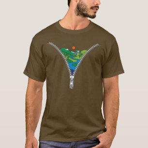 Unzipping Nature - T-shirt Unisex minimaliste