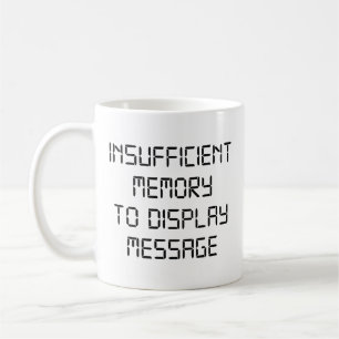 Unzureichender Speicher Zum Anzeigen Der Nachricht Kaffeetasse