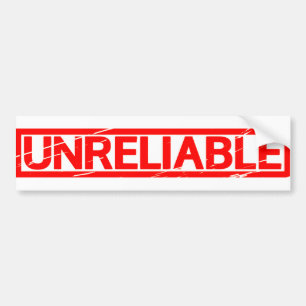 Unzuverlässige Briefmarke Autoaufkleber