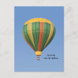 Up Early Hot Air Ballon Postkarte