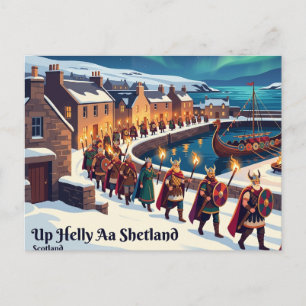 Up Helly Aa Shetland Schottland Postkarte
