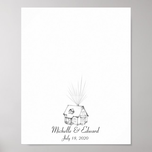 Up House Fingerprint Gästebuch (Vorne)