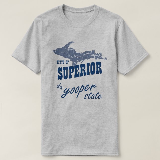 UP Michigan Superior Yooper Staat T - Shirt (Design vorne)