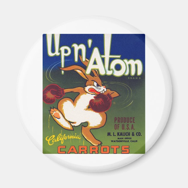 Up n' Atom California Carrots Magnet (Vorne)