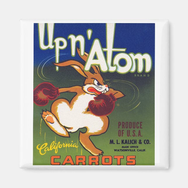 Up n' Atom California Carrots Magnet (Vorne)
