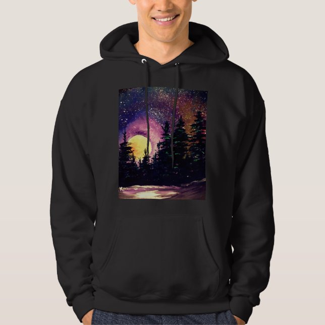 UP North Hoodie, Original Malerei von Pamela Kivi Hoodie (Vorderseite)