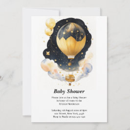 Up, Up & Away: Celestial Balloon Baby Show Einladung