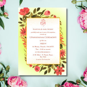 Upanayanam aka Hindu Holy Thread Janeu Zeremonie Einladung