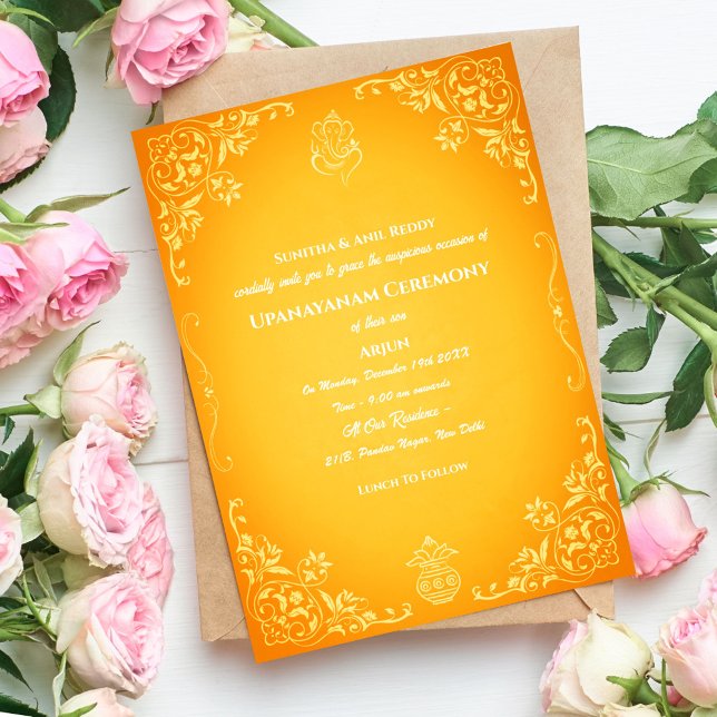 Upanayanam aka Hindu Holy Thread Janeu Zeremonie Einladung (Von Creator hochgeladen)